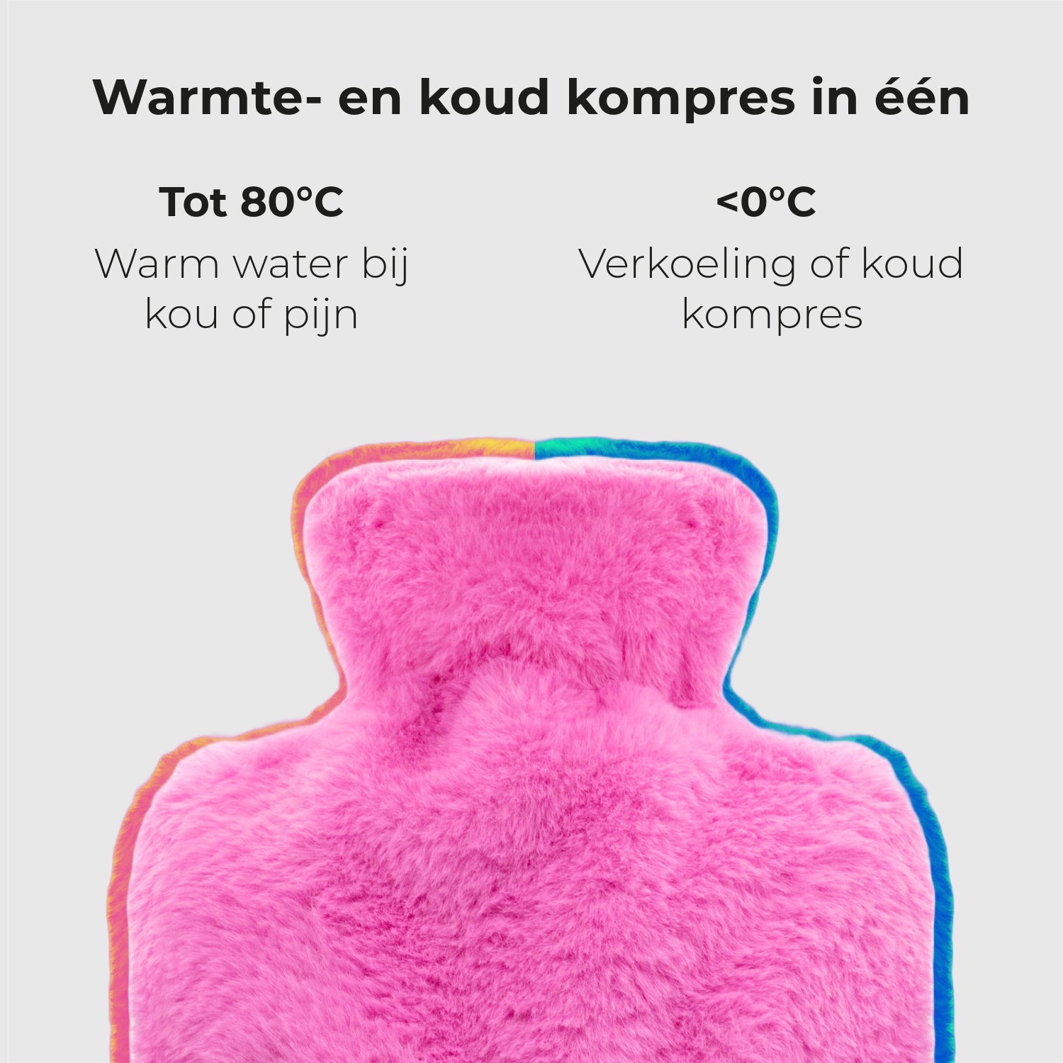 Warmwaterkruik FuzzyBear - Kruik met Zachte Hoes