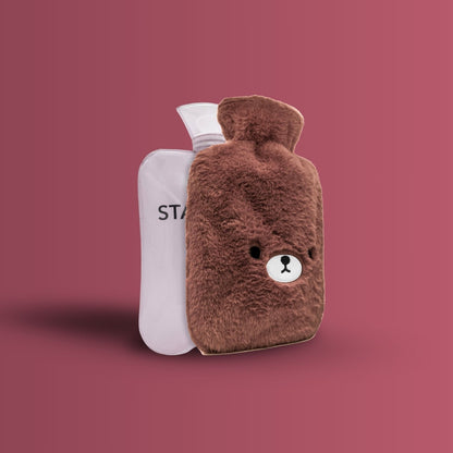 Warmwaterkruik FuzzyBear - Kruik met Zachte Hoes