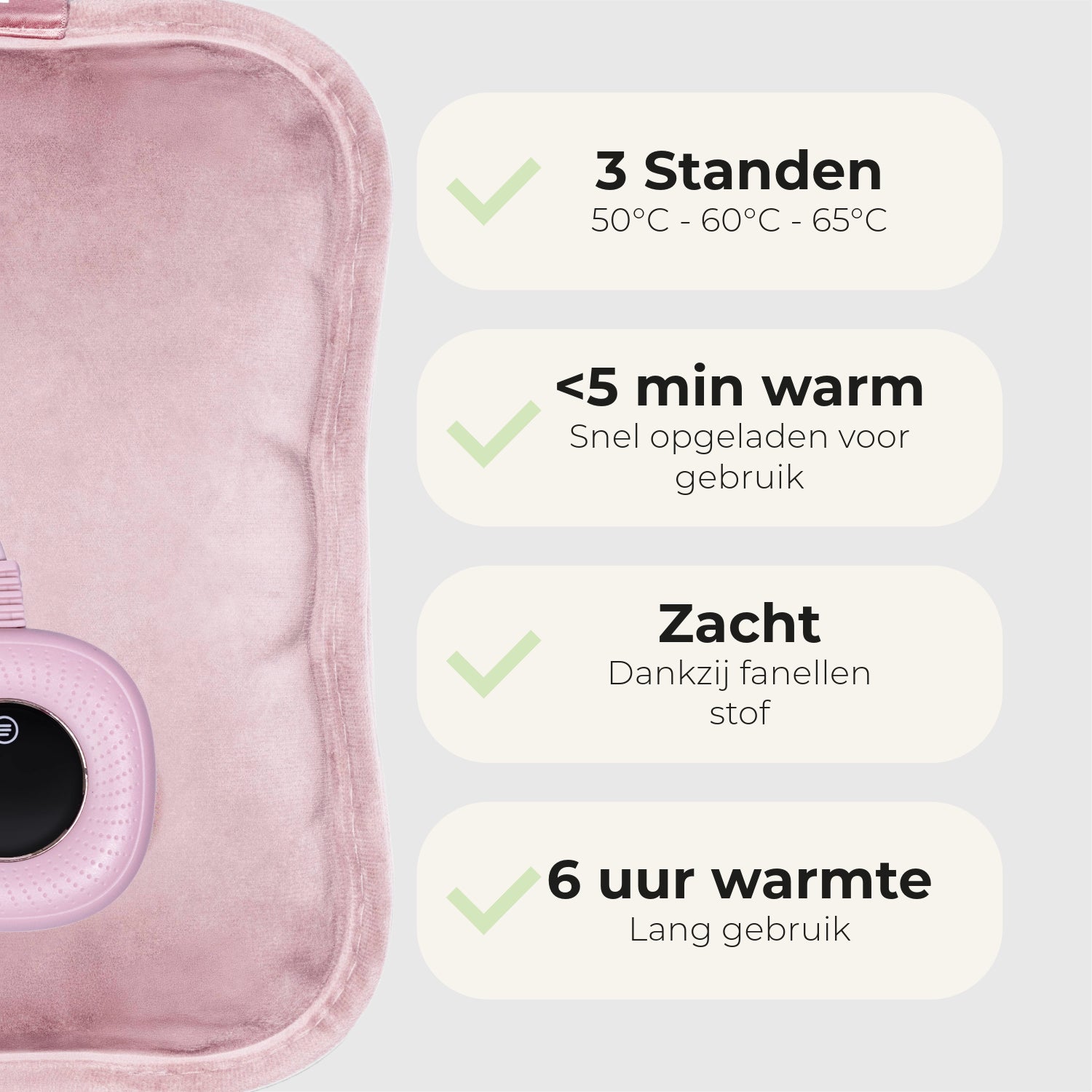 Elektrische Kruik Bellune - Langdurige Warmte met Hoes