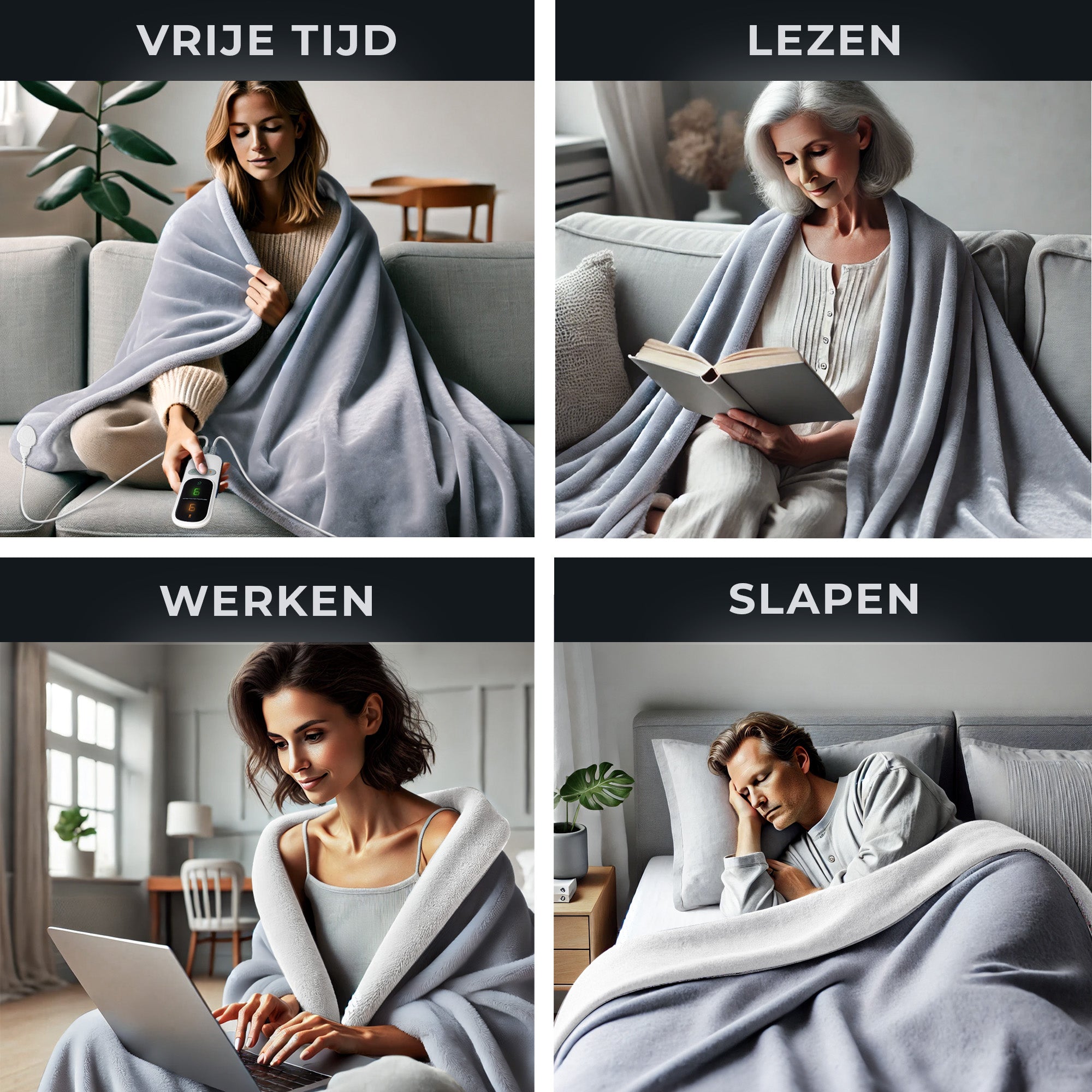 Elektrisch Deken POWERNAP - Warmtedeken met Timer en Warmtestanden