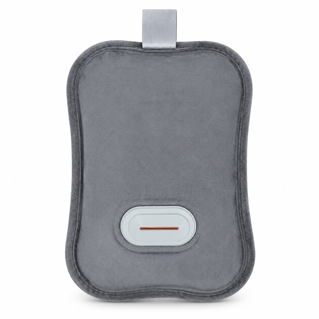 Bouillotte électrique Bellune en gris, avec housse et prise ovale