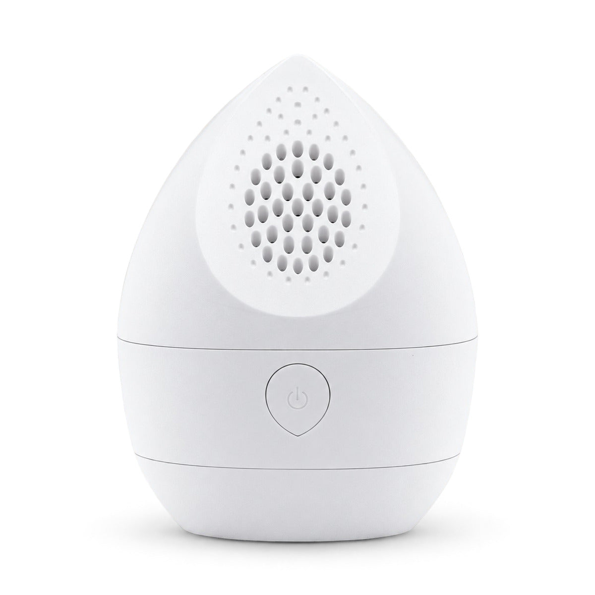 Rasoir anti-bouloches Lint Pro Mini blanc avec bouton rond, vu de face